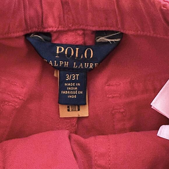 Polo Ralph Lauren Boys Chino Cotton Shorts - Faded Red (Size 3T) - Picture 3 of 8
